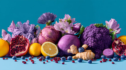 Bright, Colorful Food Photography Highlighting Healthy, Organic, and Plant-Based Ingredients