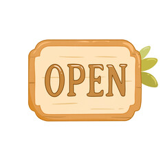 Open lettering on wooden board