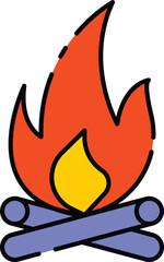 Camping and hiking elements. Forest hike icon set.Wanderlust scout adventure icons.