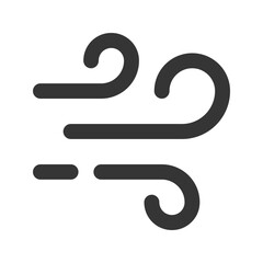 wind flat line icon
