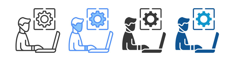 Project Manager Icon Set Multiple Style Collection