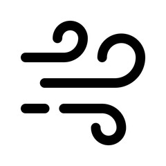 Naklejka premium wind glyph icon