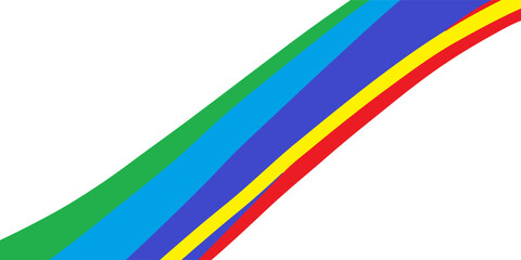 Lines with Color Gradient. Abstract Vector 3D Shapes. Wave Design Elements for Backgrounds, Patterns, Posters and Banners. Wavy Rainbow Ribbons. Spiral Geometric Graphics