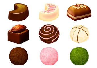 ボンボンショコラ9種セット① 一粒チョコレート バレンタインデー