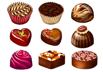 ボンボンショコラ9種セット② 一粒チョコレート バレンタインデー