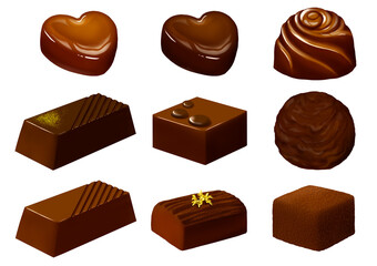 ボンボンショコラ9種セット⓷ 一粒チョコレート バレンタインデー