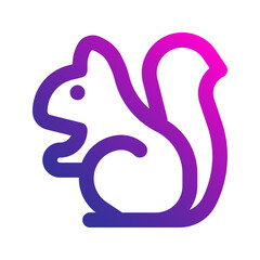 squirrel gradient icon © dwi