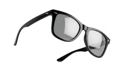 Classic Black Wayfarer Eyeglasses On Dark Background