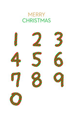 크리스마스 숫자 벡터 