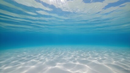"Sunlit Serenity Beneath the Waves – Tranquil Underwater Coral Reef Scene"