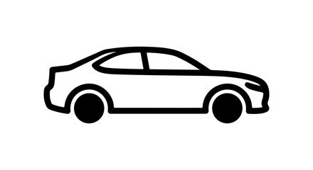 Fototapeta premium Simple hand drawn outline of a modern sedan car