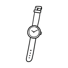 Wristwatch Minimalist Line Art Illustration