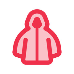 raincoat outline fill icon