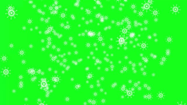  Virus Motion Animation Green Screen Loop