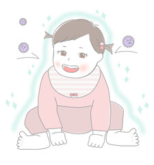 ウイルスから守られている赤ちゃん
