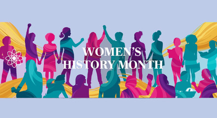 Colorful Women’s History Month banner design