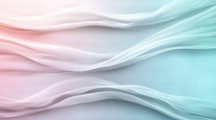 Soft gradient waves in turquoise and violet create serene atmosphere