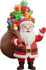 santa claus with gifts