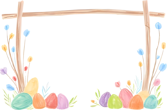 easter eggs border