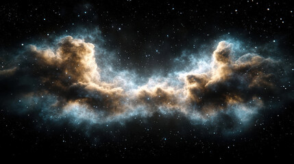 Fototapeta premium Soft glowing nebula cloud in violet and blue tones creates mesmerizing cosmic scene