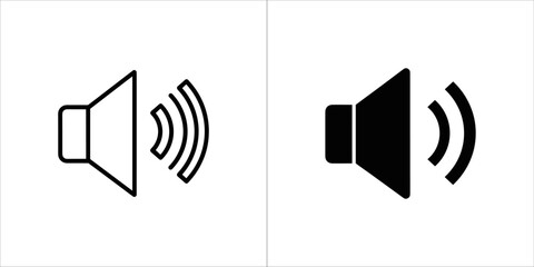 Speaker icon in outline and solid style