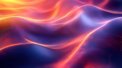 Fototapeta premium Abstract glowing waves, energy, vibrant, background, design