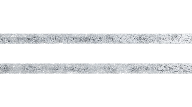 Double White Horizontal Lines on Transparent Transparent Background Minimalist Graphic Design, PNG