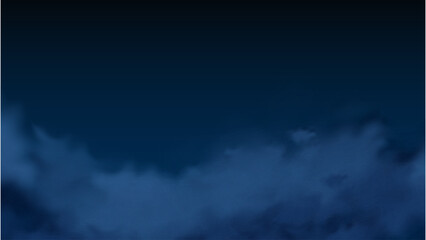Mystical twilight clouds dance under a starlit sky during a serene evening