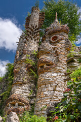 GUIYANG, GUIZHOU, CHINA - AUGUST 15, 2022: Yelang Valley in China. Yelang Valley was built as a tribute to an ancient civilization, background