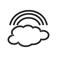Naklejka premium Rainbow Cloud Outline