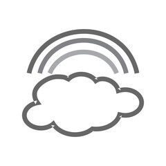 Naklejka premium Cloud and Rainbow Icon