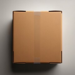 A photo of long cardboard, with white plain background, for mockup