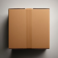 A photo of long cardboard, with white plain background, for mockup