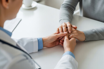 Obraz premium Hands of two individuals conveying comfort and support