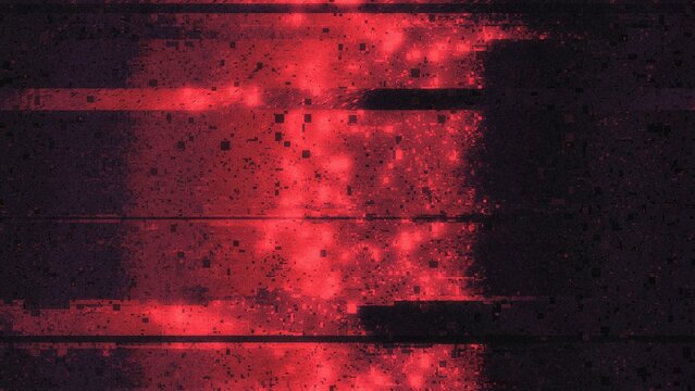 Abstract dark red and black signal distortion