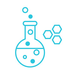 Experiment, Science  icon on white background. Isolated on white background. Blue icon