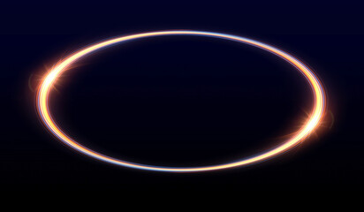 Abstract Glowing Light Ring – Futuristic Neon Circle Energy Background