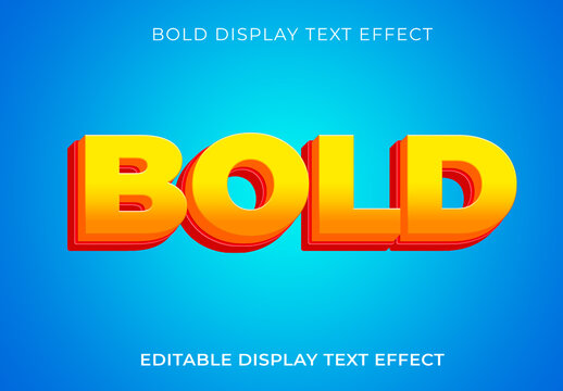 Bold Display Text Effect PSD Add On
