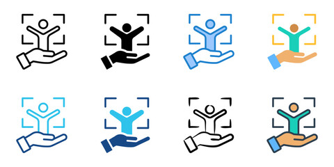 Body Image icon set multiple style collection 
