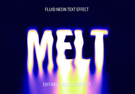 Fluid Neon Text Effect PSD Add On