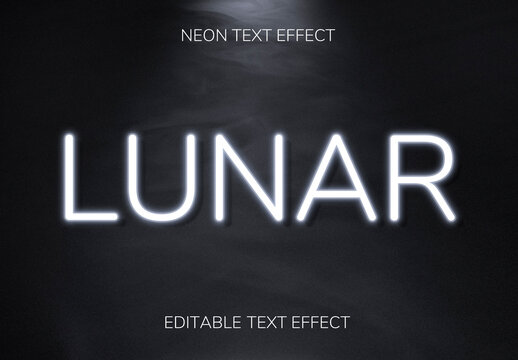 Neon Text Effect PSD Add On