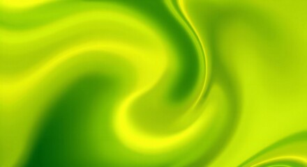 Obraz premium Vibrant green and yellow abstract swirls and waves background