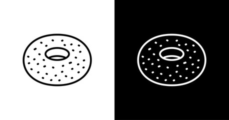 Bagel White Icon Set Design