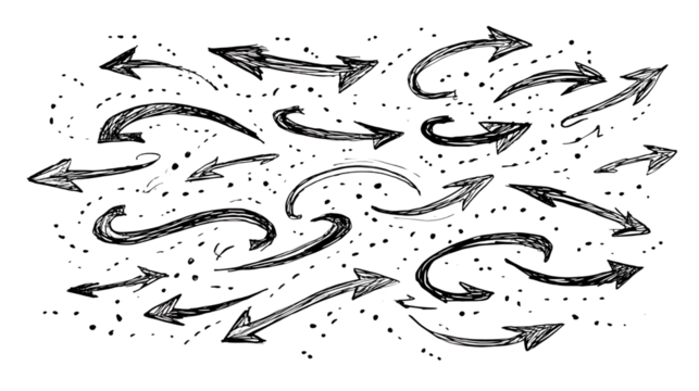 Monochrome Vortex Pattern with Circular Swirls on Transparent Backdrop Detailed Grayscale Spirals Organic Textures Abstract Flowing Forms Dynamic Motion, PNG