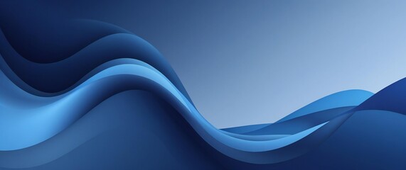 Abstract flowing blue waves on a gradient background with subtle grid pattern