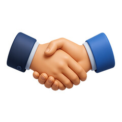 Business Handshake Partnership Agreement Deal 3D Transparent Icon