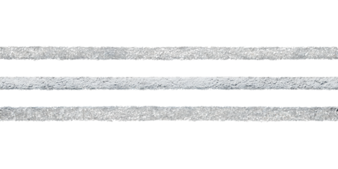 Three Silver Glitter Horizontal Lines on Transparent Background, PNG
