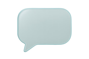 Fototapeta premium Glassmorphism speech bubble for chat communication and dialogue isolated on transparent background