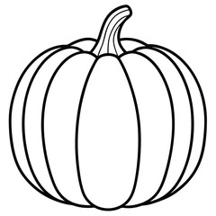 Pumpkin squash line art icon for Halloween Thanksgiving apps