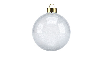 Sparkling clear christmas ornament, isolated on transparent background, adding a touch of winter magic to your holiday decorations and festive cheer
